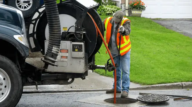 Technician using specialized drainage equipment for sewer line cleaning and foundation protection in Pittsburgh, PA